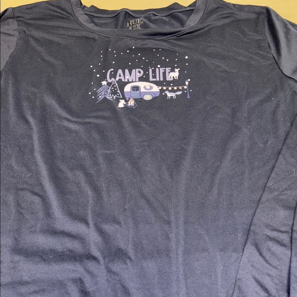 HUE Navy Blue Top